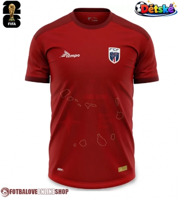 Kapverdy Venkovní dres komplet pro Děti MS 2026 Krátkým Rukávem (+ Krátké kalhoty)